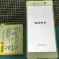 電源が入らないXPERIA Z4がバッテリー交換で起動した時の写真