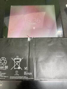 Z2tabletバッテリー交換後写真